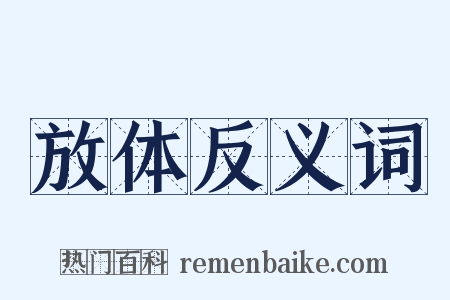 放体反义词是什么意思的图片